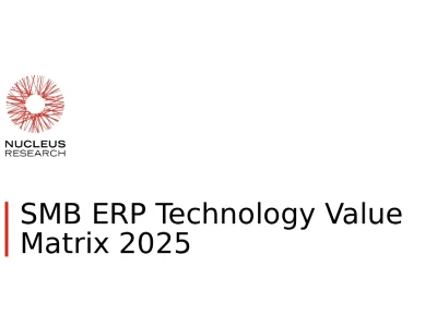 Nucleus SMB ERP Technology Value Matrix 2025